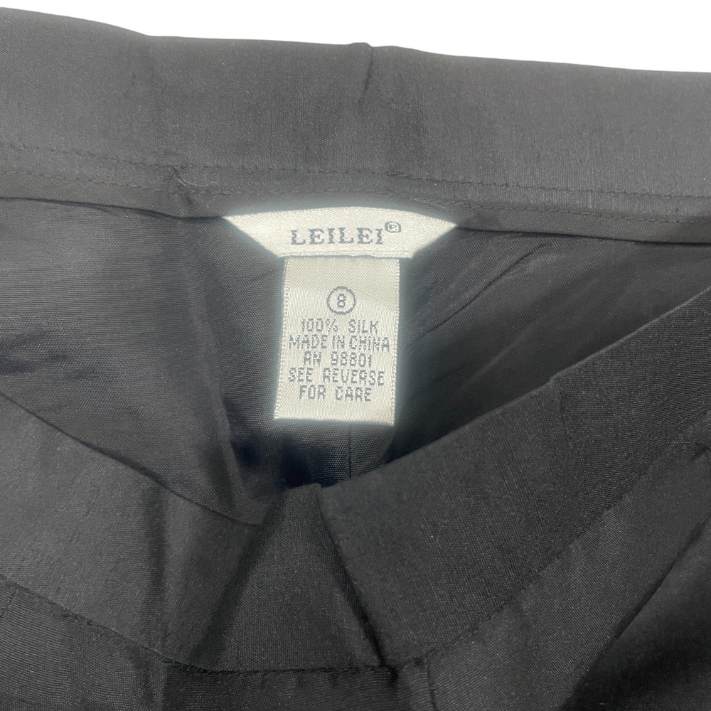 Lei Lei New With Tags 8 New With Tags 100% Silk Cocktail Pants Side Zipper Capri - Picture 3 of 4